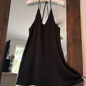 LBD! Black Silky Satiny Mini Dress only worn twice